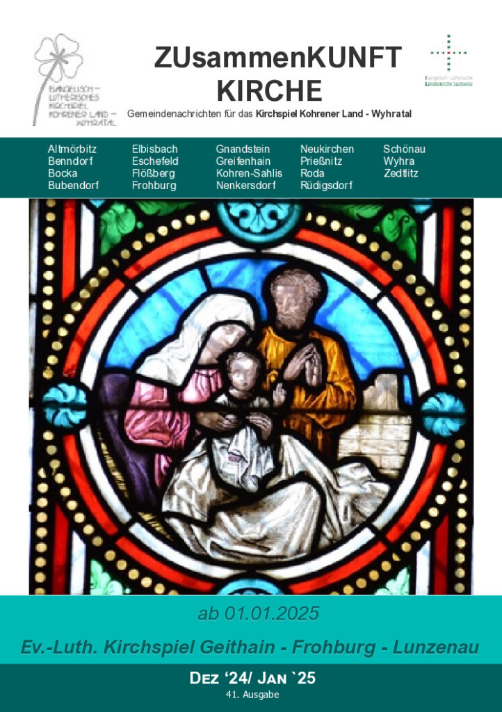 Zusammenkunft Kirche – Dezember 2024–Januar 2025 – Titelseite