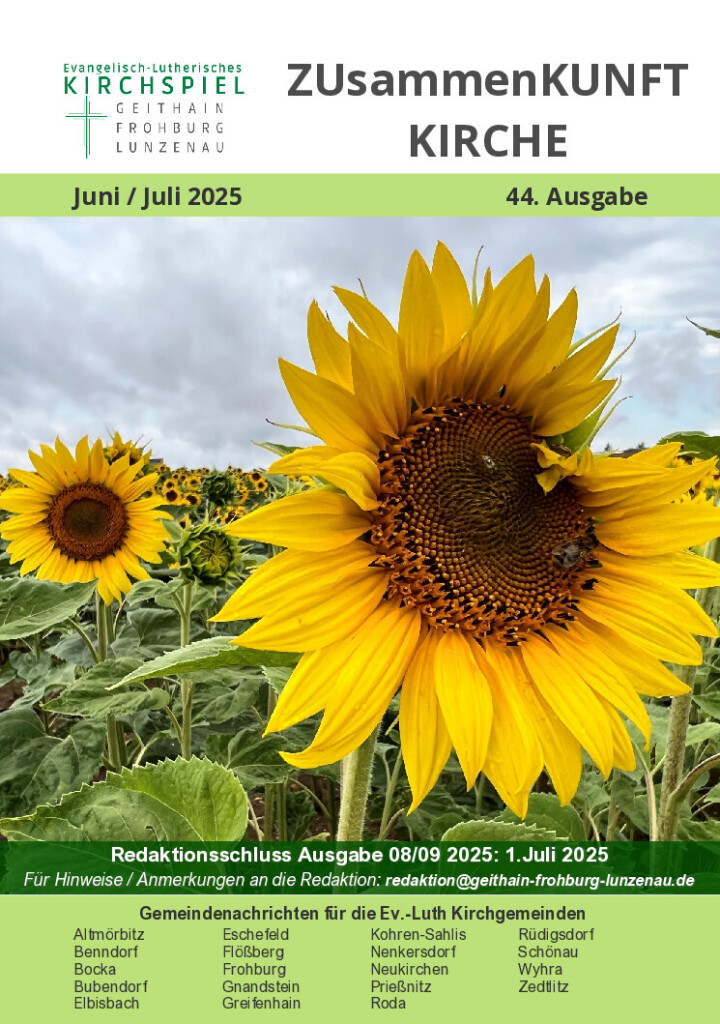 Zusammenkunft Kirche – Juni–Juli 2025 – Titelseite